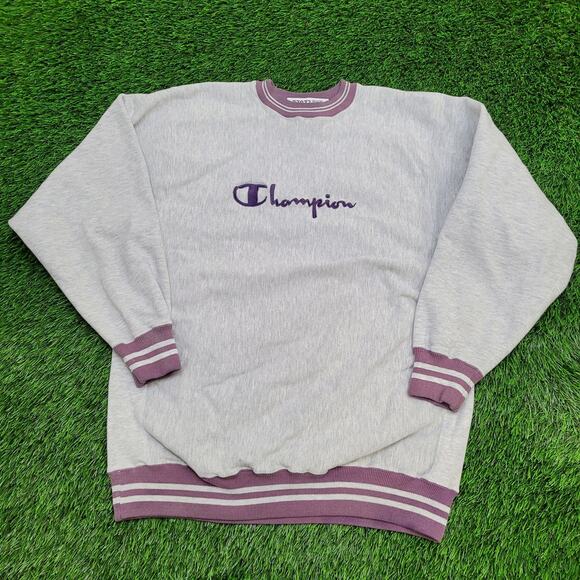 Vintage 90s Champion Sweatshirt Womens XL/2XL 22x28 Ringer USA - Picture 1 of 14